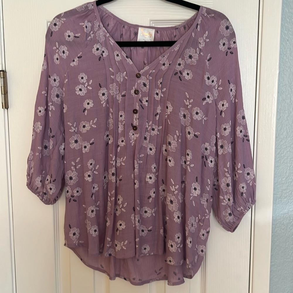 SirenLily floral blouse, purple